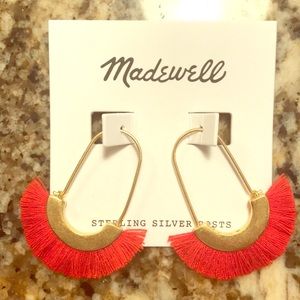 Madewell Red Wired Fringe Earrings 💃